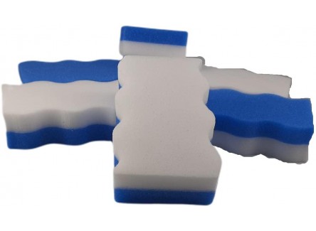 Set 6 Esponjas Color Azul y Blanco,...