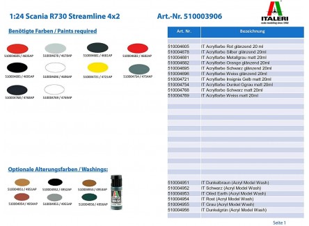 Italeri 3906 - Maqeuta Scania R730 V8...