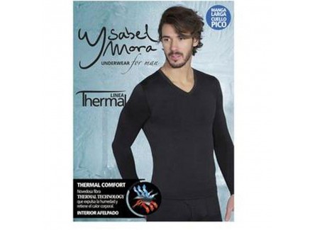 Camiseta Interior Térmica YSABEL MORA - Cuello Pico Manga Larga
