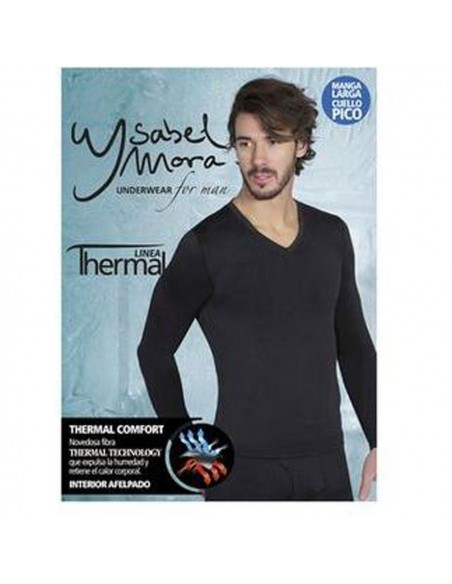 Camiseta interior manga larga cuello pico – Ysabel Mora