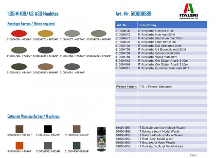 Italeri M109 A2/A3/G 1:35 Plástico...
