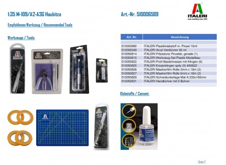 Italeri M109 A2/A3/G 1:35 Plástico...