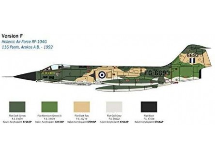 Italeri 2514S - Maqueta avión F-104...