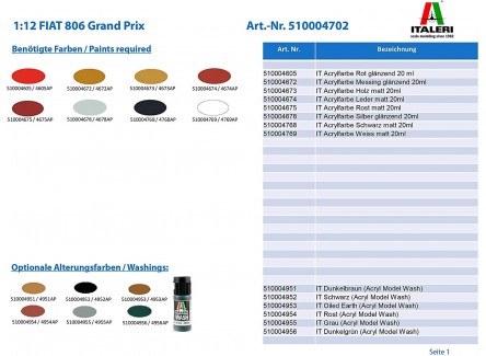 Italeri 4702 - Maqueta avión FIAT 806...