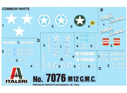 Italeri 7076 - Maqueta  M12 Gun Motor...