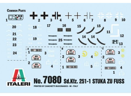 Italeri 7080S - Maqueta 1 Wusfrahmen...