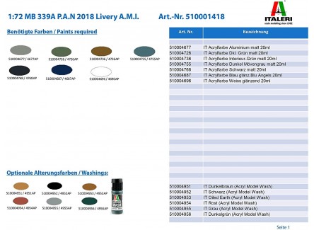 Italeri 1418 - Maqueta avión MB-339A...