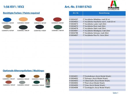Italeri 15763 - Maqueta tanque KV-1 /...