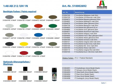 Italeri 2692S - Maqueta BELL AB 212 /...