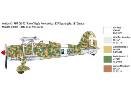 Italeri 2801 - Maqueta Fiat CR.42...