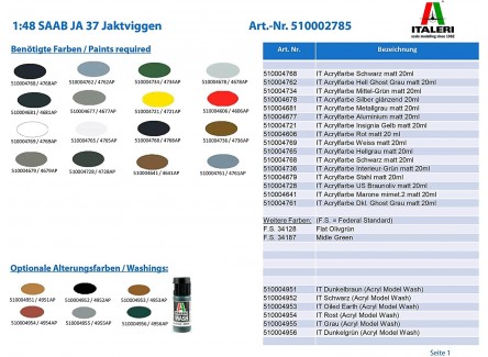 Italeri 2785 - Maqueta avión SAAB JA...
