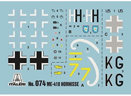 Italeri 074 - Maqueta avión Me 410...