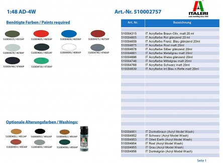 Italeri 2757 - Maqueta  AD-4 W...