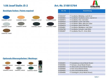 Italeri 15764 - Maqueta tanque IS-2...