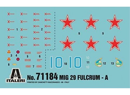 Italeri  71184 - Kit completo MIG-29A...