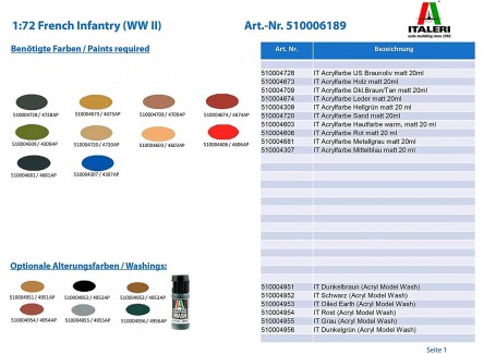 Italeri 6189 - Figuras Infantería...