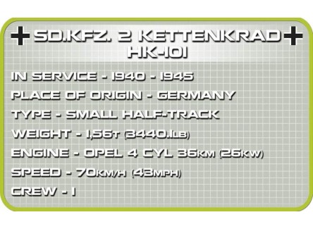 COBI 2401 - Maqueta Vehículo SD.KFZ.2...