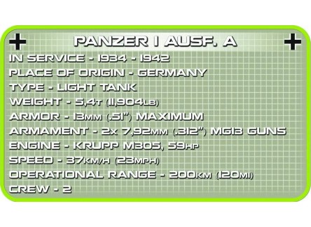 COBI 2534 Tanque ligero Panzer I AUSF...