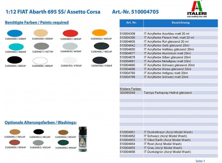 Italeri 4705 - Maqueta coche FIAT...