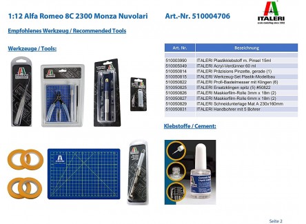 Italeri 4706 - Maqueta  Alfa Romeo 8C...