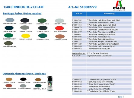 Italeri 2779 - Maqueta avión Chinook...