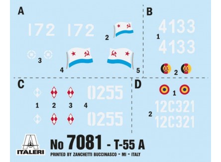 Italeri 7081 - Maqueta tanque T-55 A....