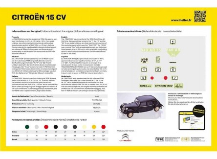 Heller 80763 - Maqueta Citroën 15 CV....