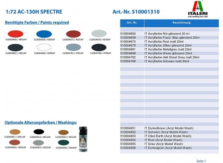 Italeri 1310 - Maqueta avión AC -...