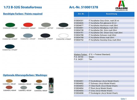 Italeri 1378 - Maqueta avión B-52G...