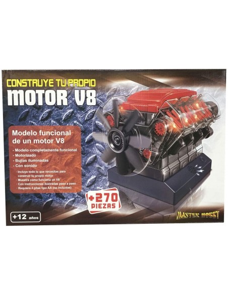 Maqueta Motor V8 Motorizado con Luz y Sonido. Kit de sonido. Kit de montaje