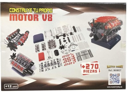 Kit de montaje Maqueta Motor V8 Motorizado con Luz y Sonido Kit de sonido 