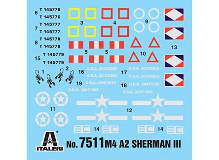 Italeri 7511S - Maqueta tanques M4A2...