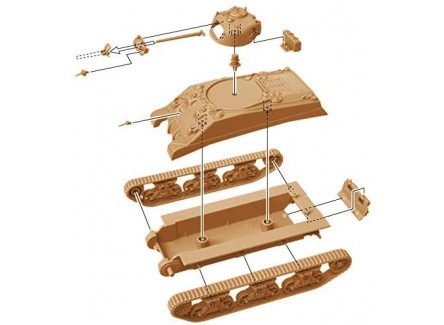 Italeri 7511S - Maqueta tanques M4A2...