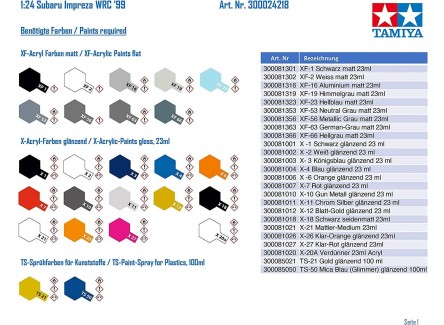 Tamiya 24218 - Subaru Impreza WRC...