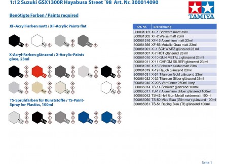 Tamiya 14090 - Suzuki Hayabusa -...