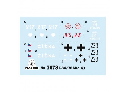 Italeri 7078 - Maqueta tanque T-34/76...