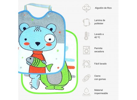 Ti TIN | Pack 4 Baberos Impermeables...