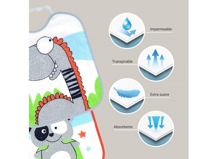 Ti TIN | Pack 4 Baberos Impermeables...