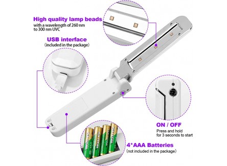 Lámpara de Desinfección UV Portátil,...
