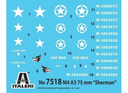 Italeri 7518 - Maqueta tanque M4A3...
