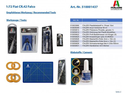 Italeri 1437 - Maqueta FIAT CR.42...