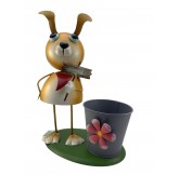 Macetero, Conejo Metálico...