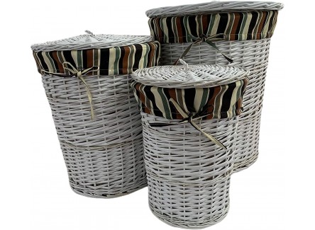 Juego, Set de 3 Cestos de Mimbre para...